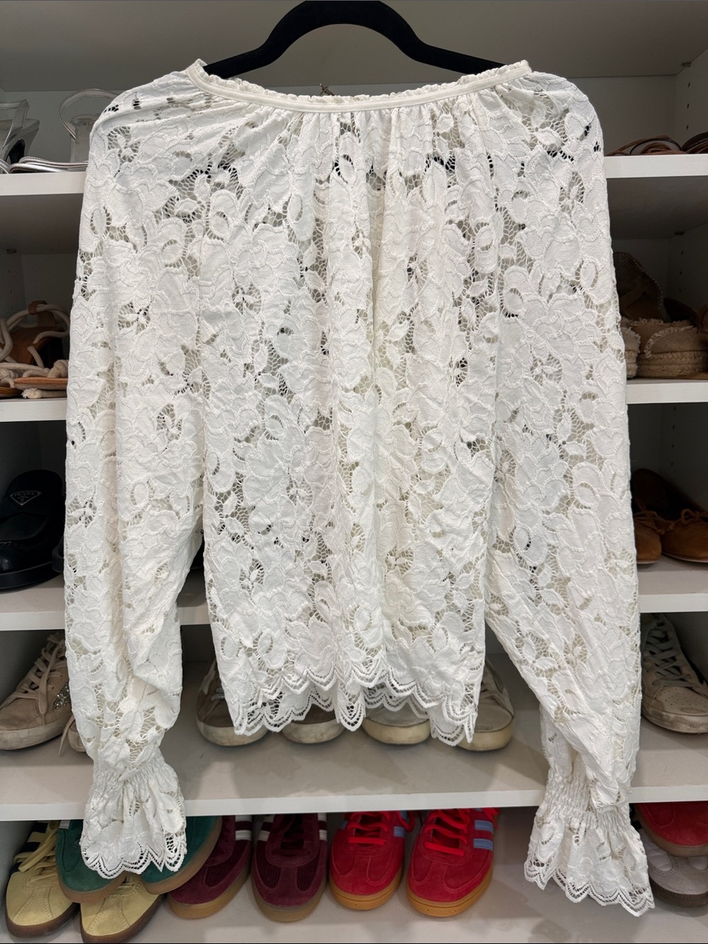 Free People Lace Long-Sleeve Blouse
